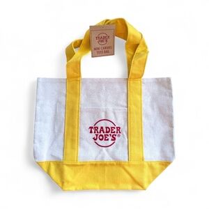 Trader Joe’s Mini Canvas Tote Bag – Yellow (Classic Edition)